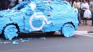 POST IT PRANK in BRAZIL MUST SEE Disabled parking Space [upl. by Affay]