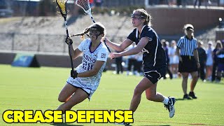 Womens Lacrosse Defense  Defending the Crease [upl. by Peckham365]