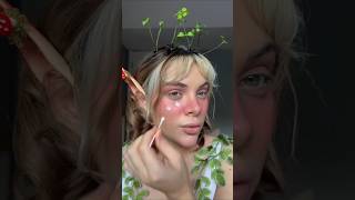 Mantar perisi makyajı yapıyorum Mushroom fairy makeup 🍄🧚 shorts makeup [upl. by Relyat]