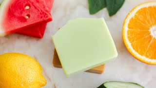 Making soap with fresh ingredients🍉🥥🍋🥒🍊 A compilation [upl. by Norvil]