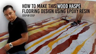 HOW TO MAKE THIS METALLIC WOOD HASPE DESIGN USING EPOXY RESIN  Step by step [upl. by Abra]