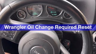 2017 Jeep wrangler oil change required message reset [upl. by Dumond]