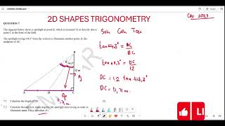 2D SHAPE TRIGONOMETRY GRADE 10 NOV 2023 GAU APPLICATION OF TRIGONOMETRY [upl. by Erdnassac]