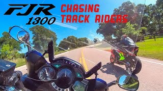 Old FJR1300 chasing track riders [upl. by Leunam]