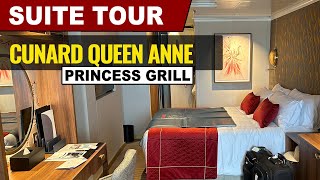 Cunard Queen Anne Princess Grill Suite Revealed [upl. by Ahsias]