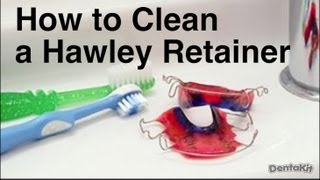 How to Clean a Hawley Retainer wire and plastic retainer [upl. by Leizo]