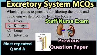 Anatomy and physiology mcq  Excretory system MCQS anatomyandphysiologymcq [upl. by Ylam209]