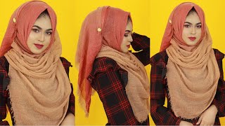 Summer Hijab Style with Crinkle Hijab  MUNA [upl. by Nerte596]