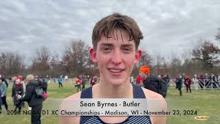 Interview Sean Byrnes of Butler at 2024 NCAA Division I XC Championships [upl. by Aicener]