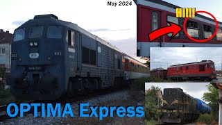 OPTIMA Express  Trains in May  Raillway line Nis  Dimitrovgrad [upl. by Drawde916]