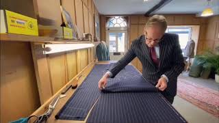 Cutting a Savile Row bespoke suit [upl. by Dnalyk939]