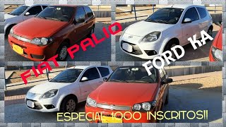 FIAT PALIO OU FORD KA QUAL É O MELHOR PARA VOCÊ TER EM 2023 ESPECIAL 1000 INSCRITOS DO CANAL [upl. by Hamilah393]