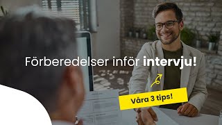 Tips inför jobbintervju  Förberedelse inför intervju [upl. by Minoru]