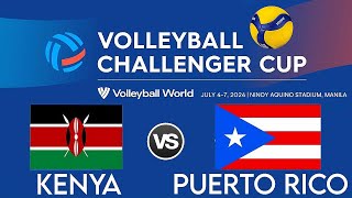 WOMENS VOLLEYBALL CHALLENGER CUP 2024 LIVE │ KENYA vs PUERTO RICO [upl. by Rosabel]