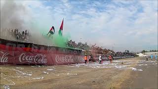 SALIDA DE LOS BAISANOS LA BARRA DE PALESTINO EN EL ESTADIO MUNICIPAL DE LA CISTERNA VS COBRESAL [upl. by Nylahs]