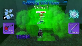 Getting 30M Honor Using Skilled Acidum Rifle Build Blox Fruits Hunting [upl. by Emalia170]