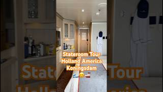 Cruise Ship Room Tour koningsdam shorts [upl. by Aleak694]