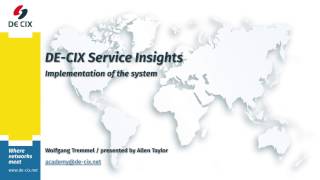 DE CIX Service InsightsDECIX Academy [upl. by Sofer]