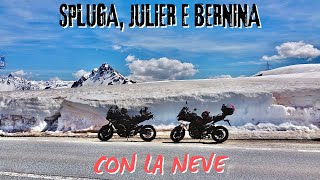 In MOTO nella NEVE ❄️  Spluga Julier Bernina [upl. by Diley812]