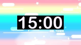 15 Minute Countdown Timer with Music for Kids [upl. by Zerelda257]