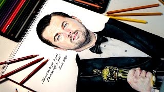 Drawing Leonardo DiCaprio  Oscar 2016  Tiziana T [upl. by Rhiana]