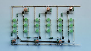 No IC 6 Channel LED Chaser using BC547 and BC557 Transistor [upl. by Letti]