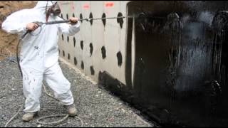 Sprayed Foundation Waterproofing [upl. by Comstock]