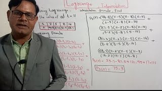 InterpolationLagrange interpolation method  Lagrange s interpolation formula [upl. by Baker838]