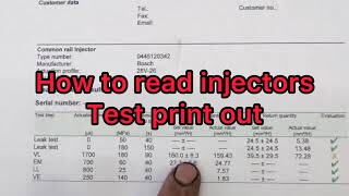 How to read injector testing print out [upl. by Tifanie394]