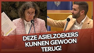 PVVminister Faber maakt DENKLEIDER furieus omdat ze ASIELZOEKERS terug wil sturen [upl. by Harl]