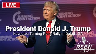 LIVE REPLAY President Trump Keynotes Turning Point Rally in Duluth GA  102324 [upl. by Analla]