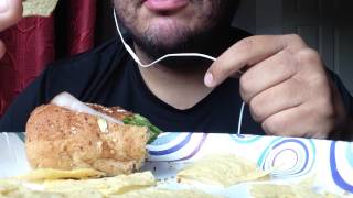 Asmr 3 subway and baked chips after the gym [upl. by Idnym972]