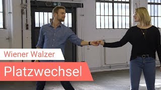 Wiener Walzer Figur Platzwechsel tanzen lernen [upl. by Htinnek]