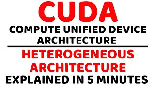 Heterogeneous Architecture ll CUDA ll CPU Vs GPU ll Explained in Hindi [upl. by Tybie]