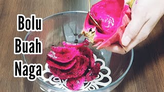 Easy Moist Dragon Fruit Cake Recipe  BoluKek Buah Naga [upl. by Repard]