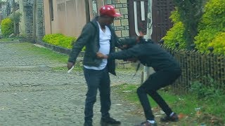 ሽጉጥ እስከ መምዘዝ ያደረሰው አዲስ ፕራንክ Habesha prank  Miko Mikee 2019 [upl. by Eyla]