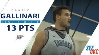 Danilo Gallinaris Full Play Highlights 13 PTS  Thunder Blue amp White Scrimmage 2019 [upl. by Ihcalam]