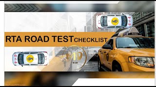 RTA ROAD TEST CHECKLIST  FINAL ROAD TEST  RTA ROAD ASSESSMENT [upl. by Buckie3]