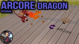 ARCore Dragon in Augmented Reality using Unity Tutorial  Augmented Reality Apps [upl. by Lancaster]