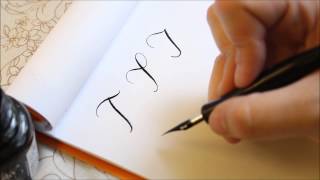 The Letter T  Basic Calligraphy Tutorial [upl. by Philcox]