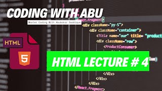 html course lecture  4 [upl. by Atekahs821]