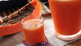 Agua de papaya  Recetas de agua fresca  Papaya drink [upl. by Ahsinel131]