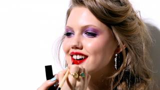 Lindsay Wixson  Colourful Eyes amp Glossy Lips Tutorial [upl. by Airdni]