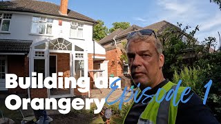 Building an orangery  Episode 1  Construction Corner UK [upl. by Enylcaj]