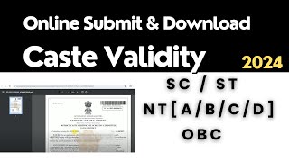 How to Submit Caste Validity Online Form 2024 – StepbyStep Guide 📝 [upl. by Poland]