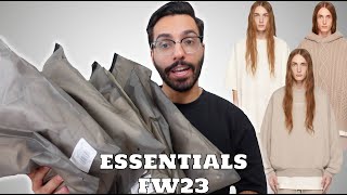 FEAR OF GOD ESSENTIALS FALL WINTER 2023 REVIEW AND SIZING [upl. by Llien719]