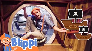 Blippi amp The Pirate Ship  Learns with Kids Toys  Childrens Museum  Educational Videos for Kids [upl. by Shannen471]