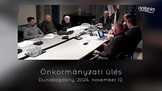 Önkormányzati ülés Dunabogdányban  2024 november 12 [upl. by Bigod302]