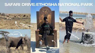 Visit to Etosha national park safari King Nehale’s chair nature water spring [upl. by Liag]