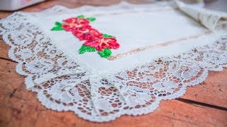 COSER ESQUINAS PERFECTAS con encajetrucos de costura fácil [upl. by Olinad]